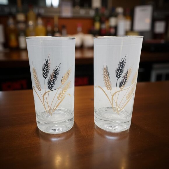 Vintage Homer Laughlin Wheat Pattern Drink Glass Set - Picture 2 of 10